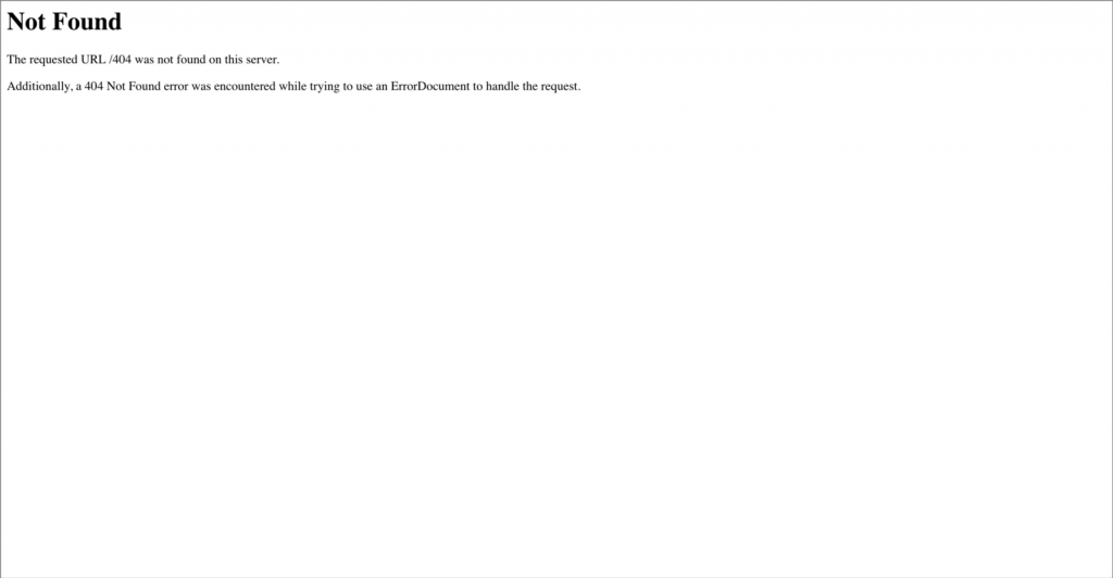 simple 404 error page